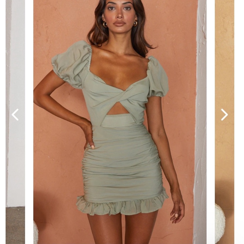Mika&Gala Sage Green Mini Dress